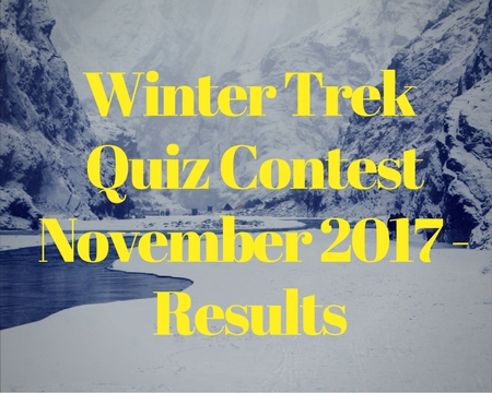 Winter trek quiz contest - November 2017 - Results